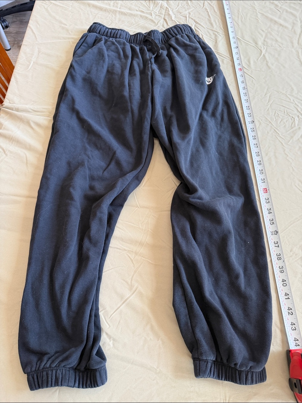 Nike Women’s small Black Jogger Sweatpants with White Swoosh